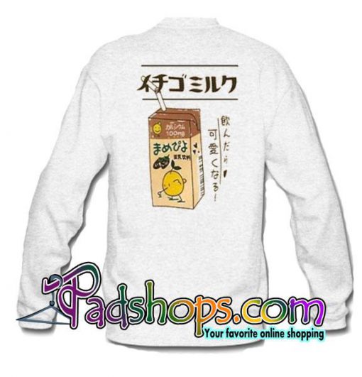 Ichigo Milk Sweatshirt Back