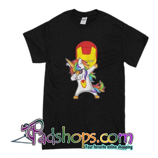 Iron Man Unicorn Dabbing T-Shirt