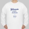 Johnson's baby lotion mildness sweatshirt