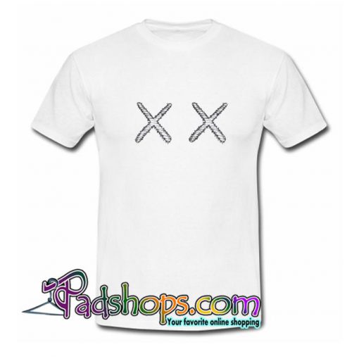 Kaws  X  Uniqlo XX Clasic  Logo White T Shirt SL