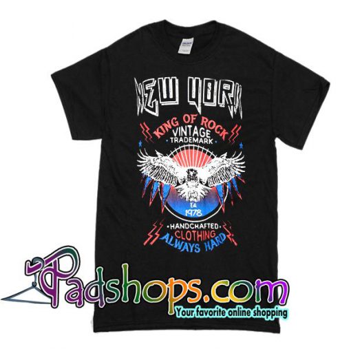 King Of Rock New York Choker Neck Printed T Shirt