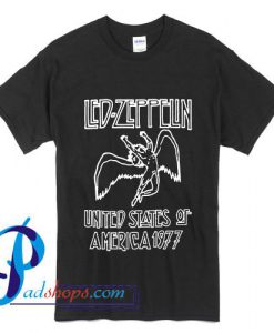 Led Zeppelin United States Of America 1977 T shirt