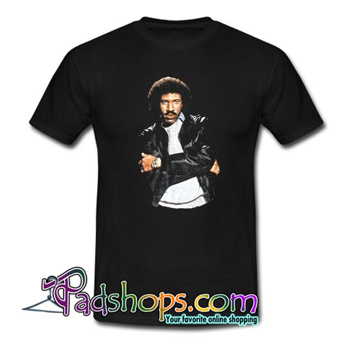 Lionel Richie All Night Long Pic Image Adult Black T Shirt SL