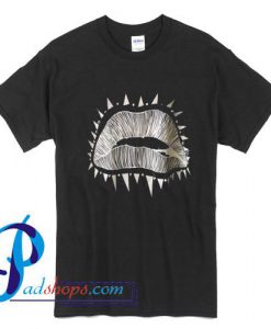 Lips Rolled Up Print T Shirt