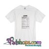 Love Nutrition Facts T-Shirt