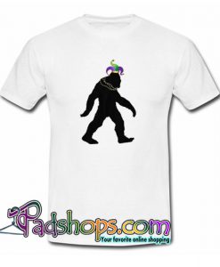 Mardi Gras Bigfoot T Shirt SL