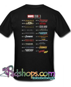 Marvel Studios 10th Anniversary Back T Shirt SL