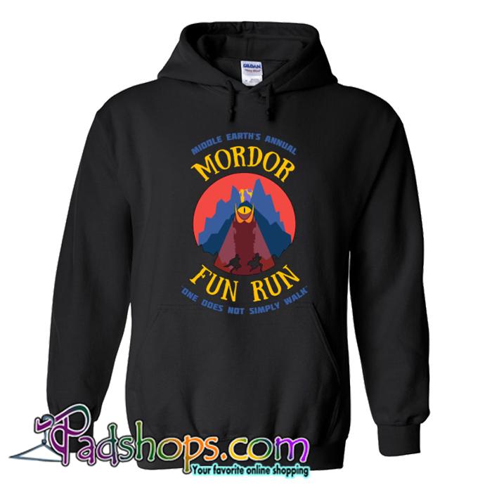 Middle Earth’s Annual Mordor Fun Run One Does Not Simply Walk Hoodie SL