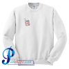 Milk Peach Drawing Print Sweatshirt