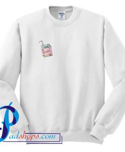 Milk Peach Drawing Print Sweatshirt
