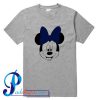 Minnie Mouse Head With Blue Bows T Shirt
