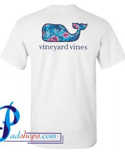 Ocean Floral Whale Vineyard Vines T Shirt Back