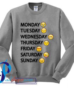 One Week Emoji Sweatshirt