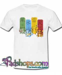Original Pokemon Elemental Charms T Shirt SL