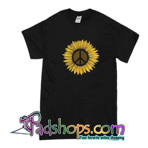 Peace Hippie Inside Sunflower T-Shirt