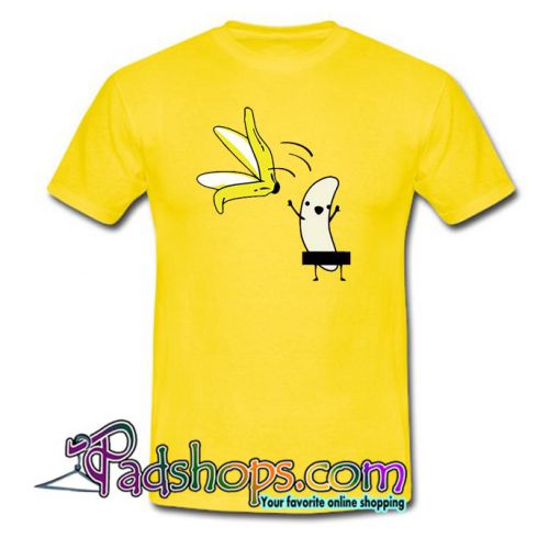 Plus Banana Print Tee T Shirt SL