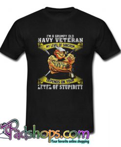 Popeye I'm a Grumpy Old Navy Veteran T Shirt (PSM)