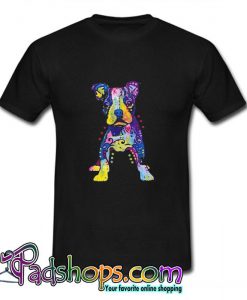 Rainbow Boxer Puppy T Shirt (PSM)