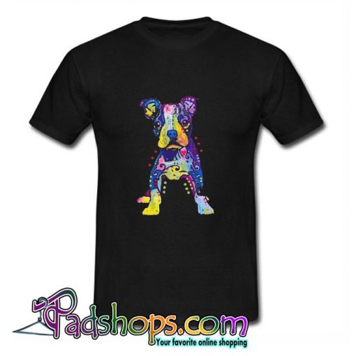 Rainbow Boxer Puppy T Shirt (PSM)