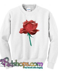 Red rose watercolor Sweatshirt SL