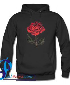 Rose Flower Print Hoodie