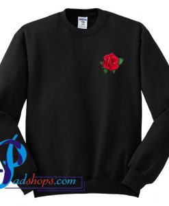 Rose Pocket Print Sweatshirt