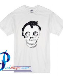 Skeleton And Cat T Shirt