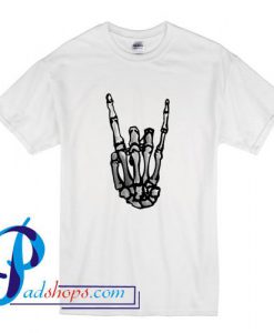 Skeleton Hand Metal Sign T Shirt