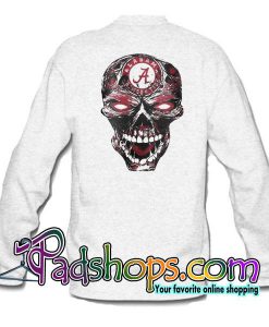 Skull Alabama Crimson Tide Football Sweatshirt Back