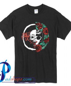 Skull Floral Rock American T Shirt