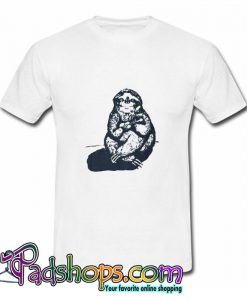 Sloth Playing the Ukulele Hand Drawn Design T Shirt (PSM)
