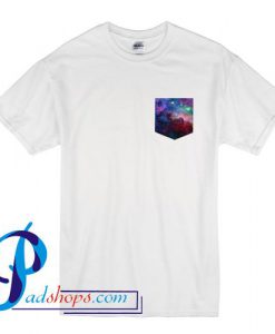Space Galaxy Print Pocket T Shirt