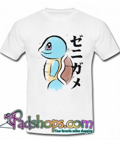 Squirtle Pokemon Water Colour Effect T Shirt SL