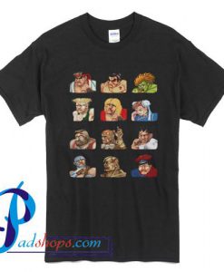 Street Fighter 2 Continue Faces T Shirt