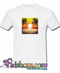 Sundown on Beach T shirt SL