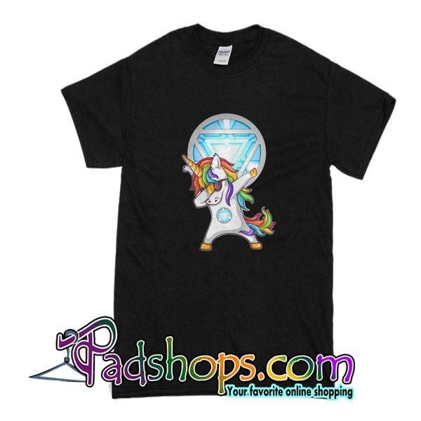 The Arc Reactor Iron Man Unicorn Dabbing T-Shirt
