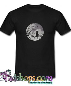 The Cat And The Moon Tshirt SL