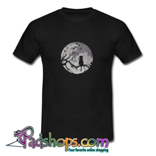 The Cat And The Moon T  shirt SL