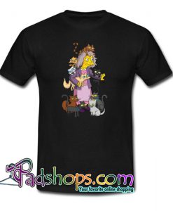 The Simpsons Crazy Cat Lady T Shirt SL