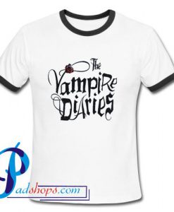 The Vampire Diaries logo Ringer Shirt