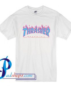Thrasher Blue Flames T Shirt