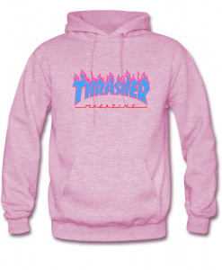 Thrasher Flame Light Pink Hoodie
