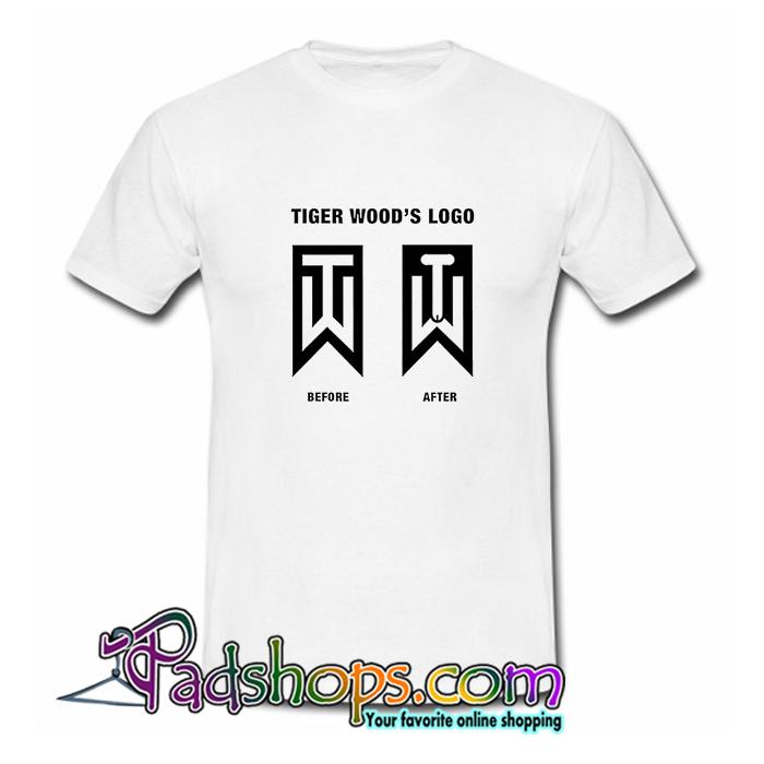 Tiger Woods Before And After Logo Golf T shirt SL