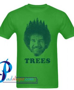 Trees Bob Ross Portrait T Shirt