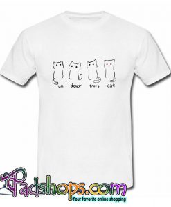 Un Deux Trois Cat T shirt SL