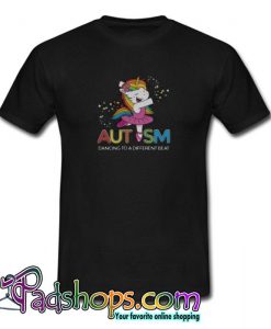 Unicorn Autism Mom Dancing To A Different Beat Uni T shirt SL