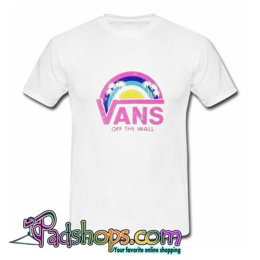 Vans Off the wall rainbow palms T shirt SL