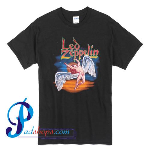Vintage 1990 Led Zeppelin Black Swan T Shirt