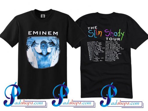 Vintage 90's EMINEM Slim Shady Tour T Shirt Twoside