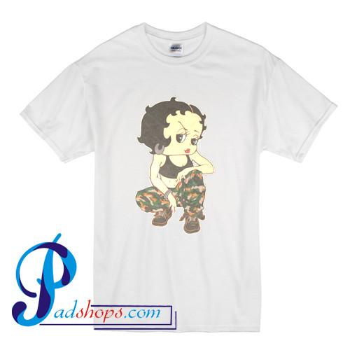 Vintage Betty Boop 90s Hip Hop Camo T Shirt